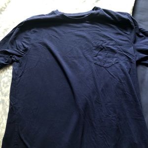 Saddlebred Navy T- Shirt with Pocket Mens Size M